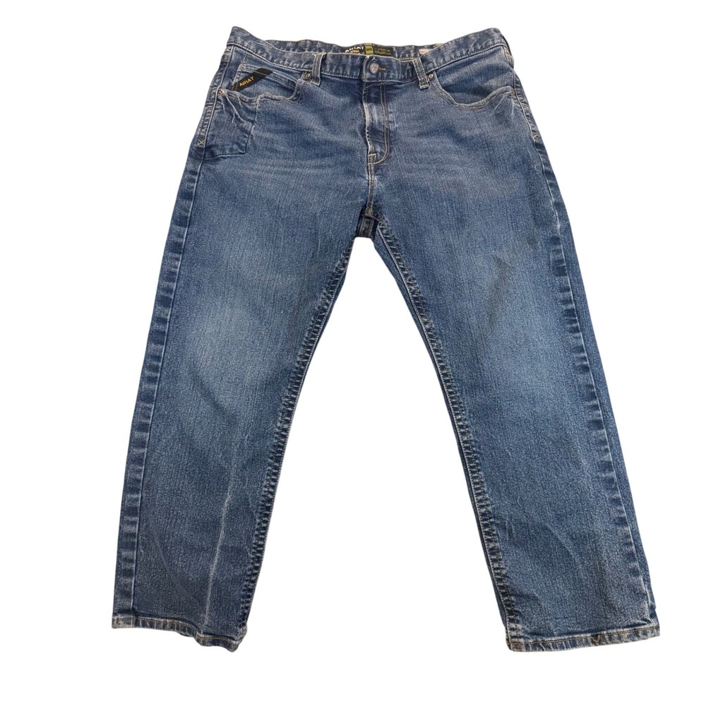 Ariat Rebar M5 Jeans Mens 42x30 Blue Actual 42/29  Straight Leg Workwear Deniml